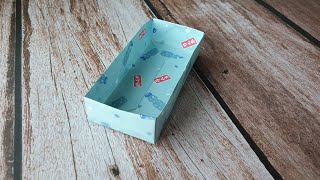 diy紙盒 | 摺紙 | 長方型紙盒 | 手作紙盒 | 收納盒 | origami box | 折り紙ボックス 005