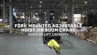 Fork Mounted Adjustable Hoist Jib Boom Crane 6000 lb Lift Capacity | Titan Attachments