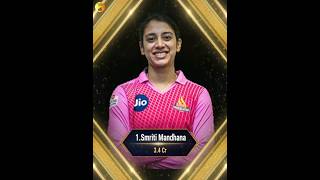 Most Expensive Players In WPL Auction 2023 #shorts #ytshorts #shortsvideo #viral #harmanpreetkaur