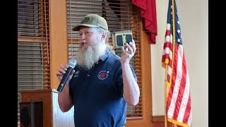 Joe Spier, President of AMSAT-NA, speaks at the Sierra Foothills ARC September, 2018