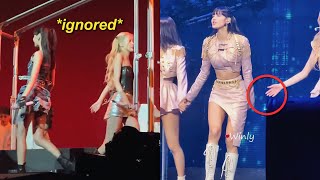 Lisa and Rosé cold war during the concert