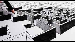 How to Draw a 3D Maze in Perspective