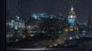 An Autumn Night At Edinburgh Castle | Gusty Winds & Rain On Window | Rain Sounds for Sleeping | 8hrs