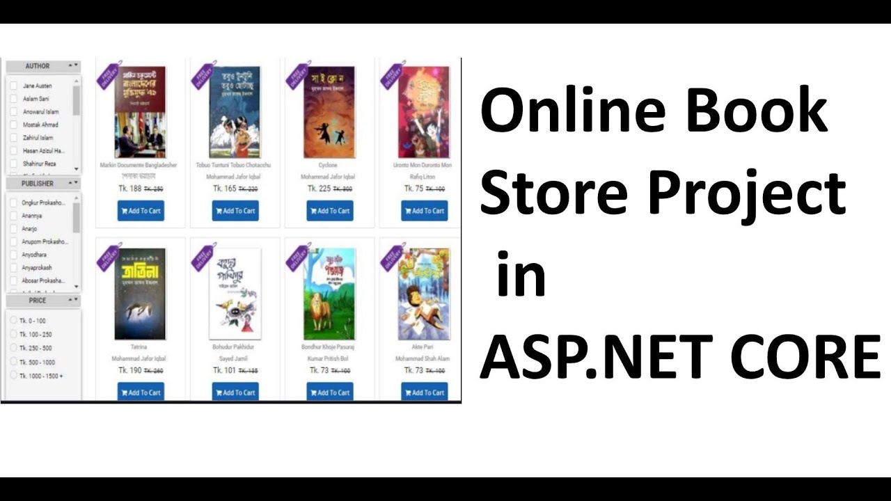 Book Store Project In Asp Net Core Book Bank Project Download Youtube
