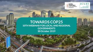 LGMA ICLEI webinar towards COP25 on 30 October 2019 at 10.00 AM (CET)