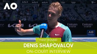 Denis Shapovalov On-Court Interview (1R) | Australian Open 2022