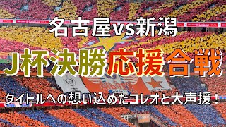 【J杯優勝覇権をめぐる応援合戦】名古屋グランパスvsアルビレックス新潟（2024）国立競技場