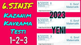 6.SINIF MATEMATİK KAZANIM KAVRAMA TESTİ 1-2-3 YENİ 2023 | DOĞAL SAYILARDA İŞLEMLER