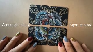 🇯🇵インスタライブ・ゼンタングル/Zentangle Instagram live/ Black bijou