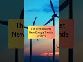 The Five Biggest New Energy Trends in 2022 | Energy Sector | Enerlly