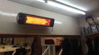 Kumtel infrared heater image hair saloon in london