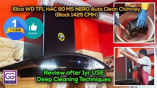 Elica WD TFL HAC 90 MS NERO Auto Clean Chimney (Black 1425 CMH) || Deep cleaning Process || Review