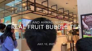 Real fruit bubble tea