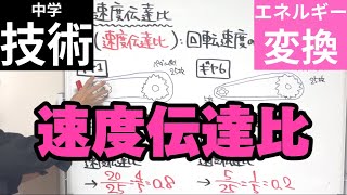 【中学技術】速度伝達比［エネルギー変換の技術］