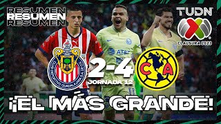 Resumen y goles | Chivas 2-4 América | CL2023 Liga Mx - J12 | TUDN