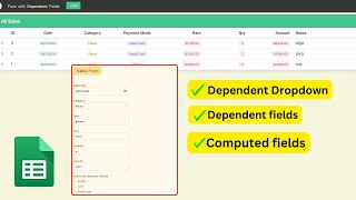 Google Sheets | Form with Dependent Fields