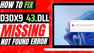 ✓✓✓ How To Fix D3DX9_43.dll.dll Missing Error ✅PES 2017⚽CALL OF DUTY❌GTA V💻 Windows 10/11/7 32/64bit