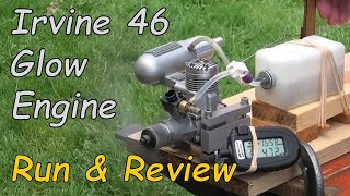 Irvine 46 English ABC Glow Engine - Run \u0026 Review - RC aeroplane