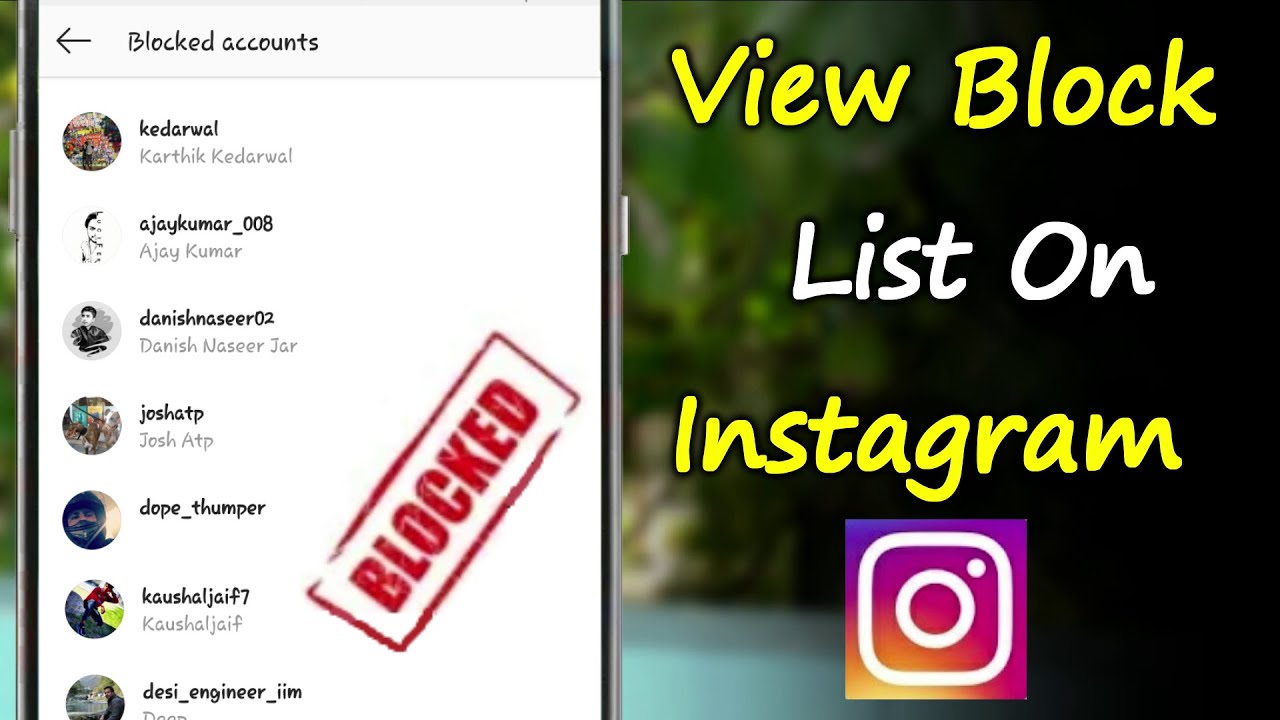 How To Check Blocked Users List On Instagram | How To See Or Find ...