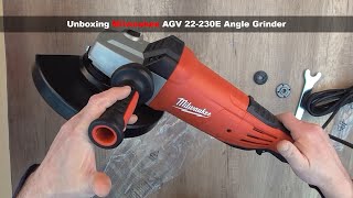 Unboxing Milwaukee AGV 22 230 E Angle Grinder - Bob The Tool Man