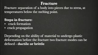 What is Fracture of a material ? Steps in Fracture ? \u0026 Types of Fracture ?