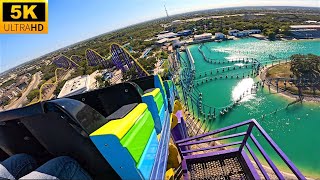 Steel Eel POV 5K (Highest Quality) CRAZY AIRTIME SeaWorld San Antonio, Texas