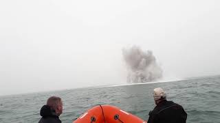 Søminer bortsprængt ved Vesterhav Nord havmøllepark - Vattenfall