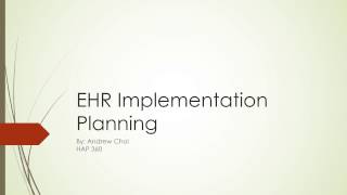EHR Implementation - Project Planning
