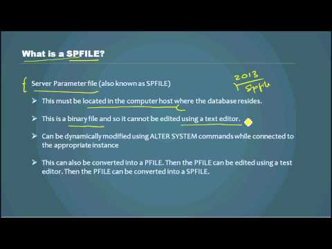 What is a SPFILE? - Database Tutorial 32 What is a SPFILE? - Database Tutorial 32