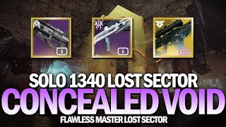 Solo 1340 Master Lost Sector Concealed Void w/ Whisper of the Worm [Destiny 2]