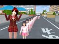 صرت أم تبع 18 أطفال كلهم يتشابهون (ميو)sakura school simulator