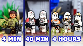 I built Clone Bases in LEGO in 4 min, 40 min and 4 hours | Star Wars MOC Timelapse