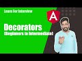 Decorators for Angular Interview (Beginner to Intermediate)