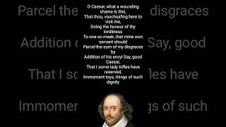 O Caesar, what a wounding shame is this, Antony and Cleopatra #shakespeare  #Caesar #monologue