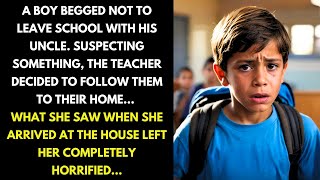 A BOY BEGGED NOT TO LEAVE SCHOOL WITH HIS UNCLE. SUSPECTING SOMETHING, THE TEACHER DECIDED...