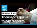 Thousands queue to pay their respects to former pope Benedict XVI • FRANCE 24 English