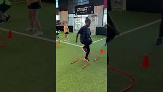 Lateral high knees with hurdles💥 great way to improve sprints #agility #LVSP #speed #soccer