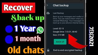 How to Recover Old Whatsapp Deleted Messages | Restore Whatsapp Chat without Backup