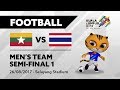 KL2017 29th SEA Games | Men's Football - SEMI-FINAL 1 - MYA 🇲🇲 vs THA 🇹🇭 | 26/08/2017