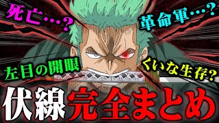 ゾロに残った伏線がヤバすぎる！！死亡説に左目の開眼！くいなは生きているのか？最終章で回収される伏線7選！！【 ワンピース 考察 最新 1090話 】※ジャンプ ネタバレ 注意