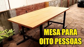 Faça Você Mesmo - Mesa Desmontável para 8 Pessoas