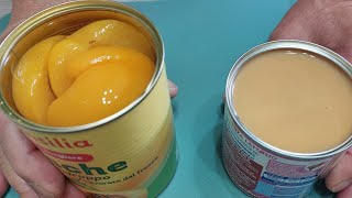 Whisk Condensed Milk Peaches! You will be amazed. Sweet in a minute. No cooking!