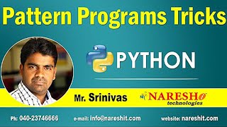 #4 Pattern Programs Tricks in Python | Python Tutorial | by Mr. Srinivas