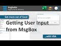 Get User Input from MsgBox - Excel VBA