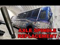 Removing The Axle Spindle On This Prevost Bus - Liquid Nitrogen Cooling