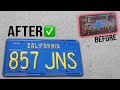 Refinishing an antique license plate in 6 minutes!