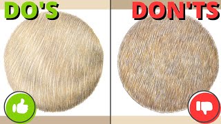 DO'S & DON'TS: HOW To DRAW Realistic Fur in COLORED PENCILS | BEGINNERS TUTORIAL