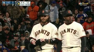 LAD@SF: Crawford's knock gives the Giants the lead