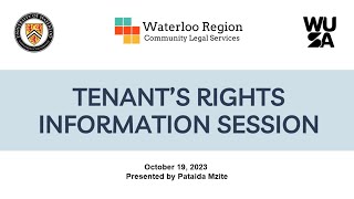 Tenant's Rights Information Session with UW WUSA