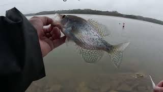 RAINY DAY CRAPPIE BANK FISHING